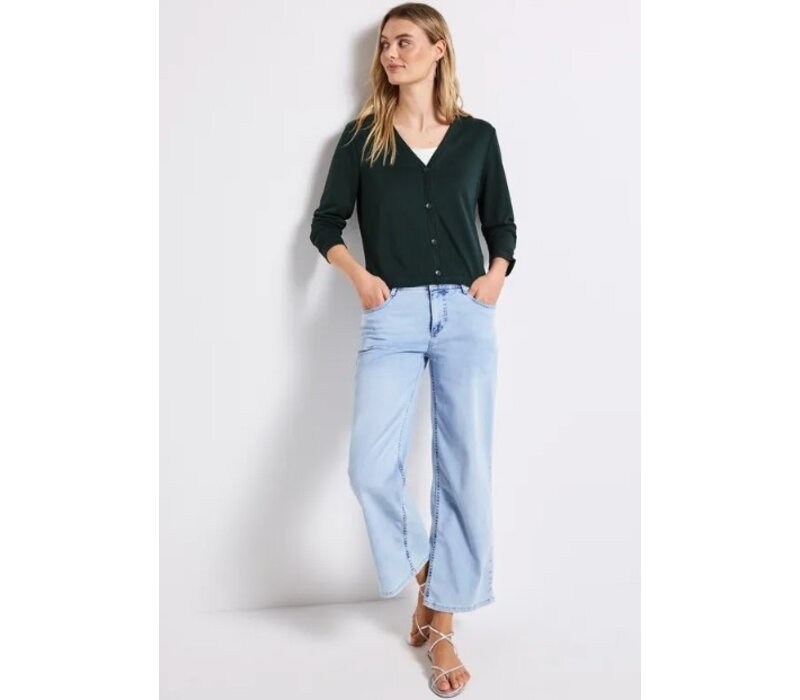 Street One Silk Look Short Jacket Pine Grove Green
