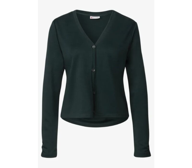 Street One Silk Look Short Jacket Pine Grove Green