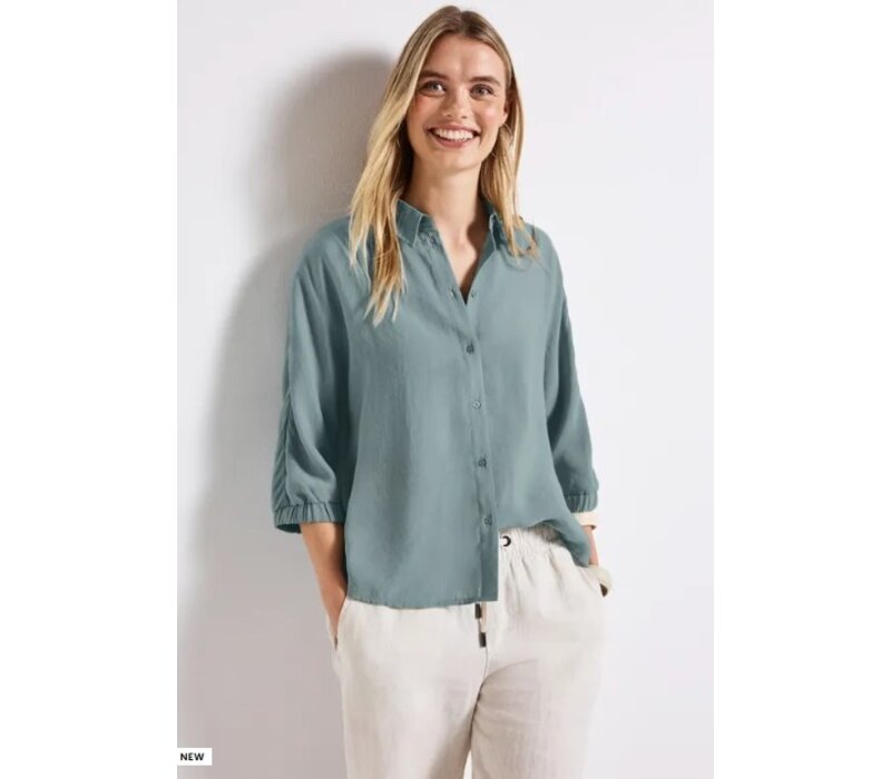 Street One Buttoned Shirtcollar Blouse Arona Blue