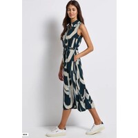 Street One Sleeveless Viscose Shirt Dress Tide Blue