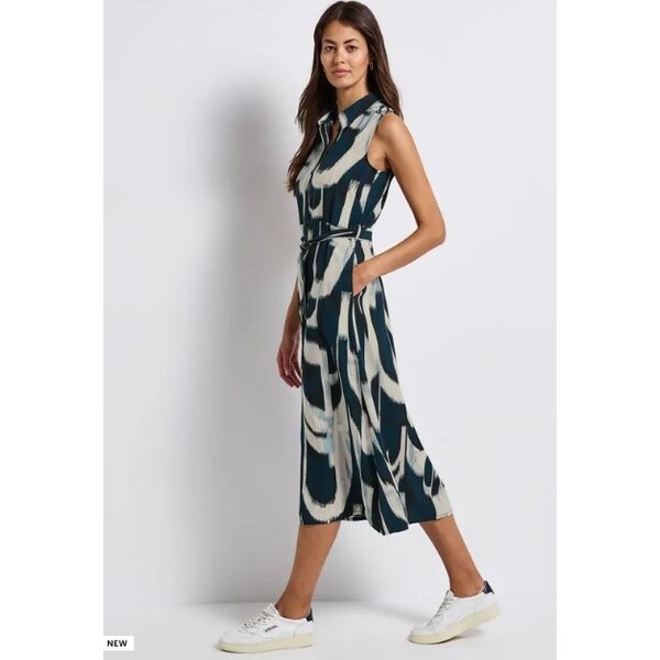 Street One Sleeveless Viscose Shirt Dress  Street One Sleeveless Viscose Shirt Dress