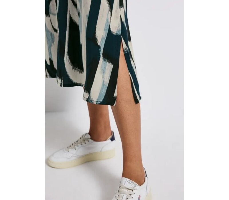 Street One Sleeveless Viscose Shirt Dress Tide Blue