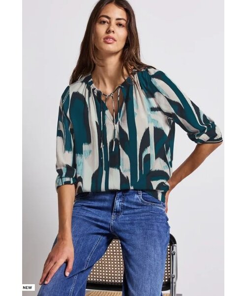 StreetOne Street One Tunic Blouse Tape Detail