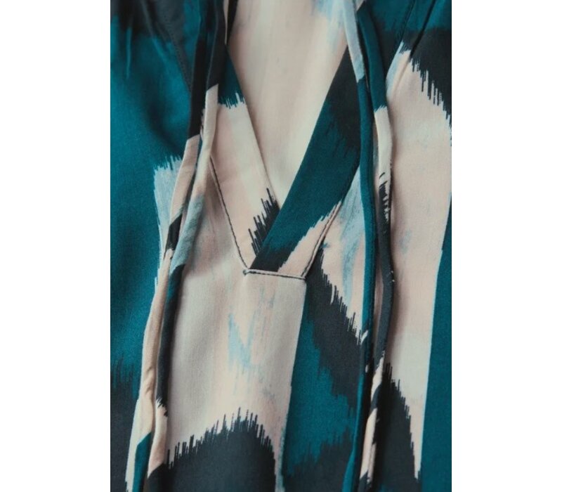 Street One Tunic Blouse Tape Detail Tide Blue