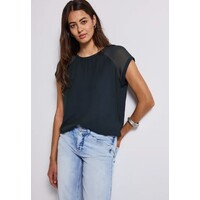 Street One Mat Mix Shirtblouse Deepwater Blue