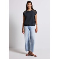 Street One Mat Mix Shirtblouse Deepwater Blue