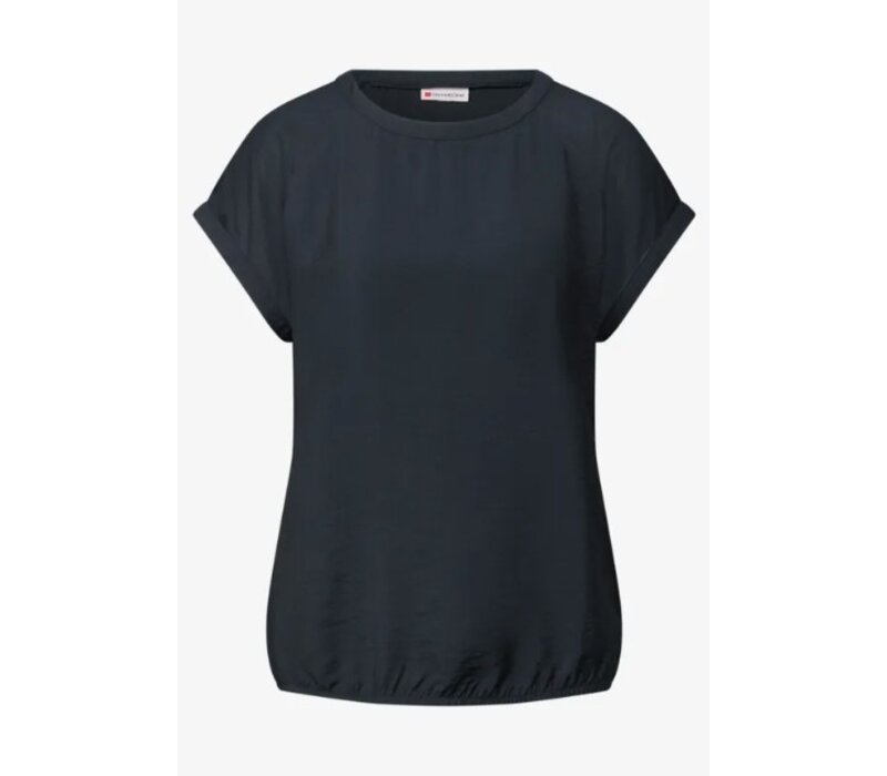 Street One Mat Mix Shirtblouse Deepwater Blue