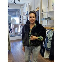 Jas Bont Imitatie Zwart