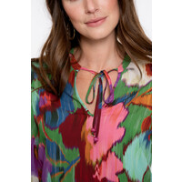 Geisha Top Print Green
