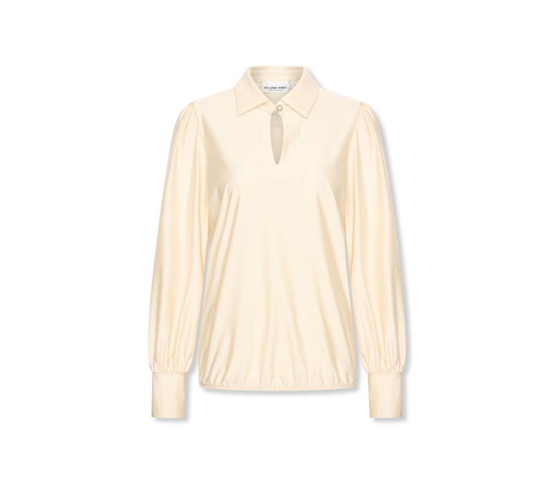 Helena Hart Top Seda Glans Ecru