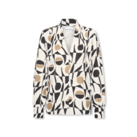 Helena Hart Top Jozzy Print Clash Camel