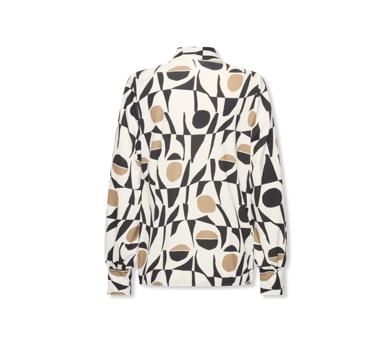 Helena Hart Top Jozzy Print Clash Camel