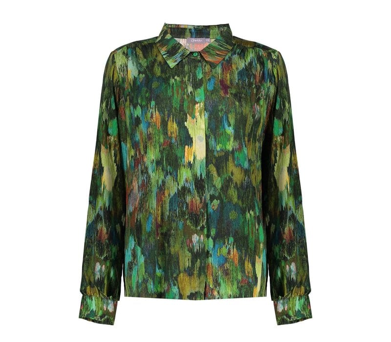 Geisha Blouse Print Green