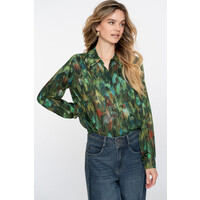 Geisha Blouse Print Green