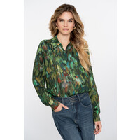 Geisha Blouse Print Green