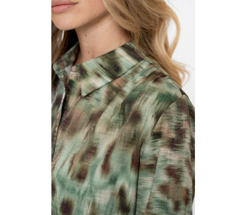 Geisha Blouse Print Green