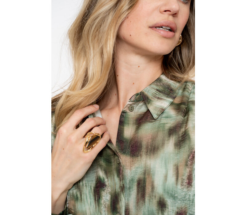 Geisha Blouse Print Green