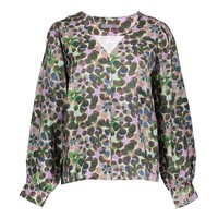 Geisha Blouse Flowers Lilac