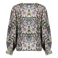 Geisha Blouse Flowers Lilac