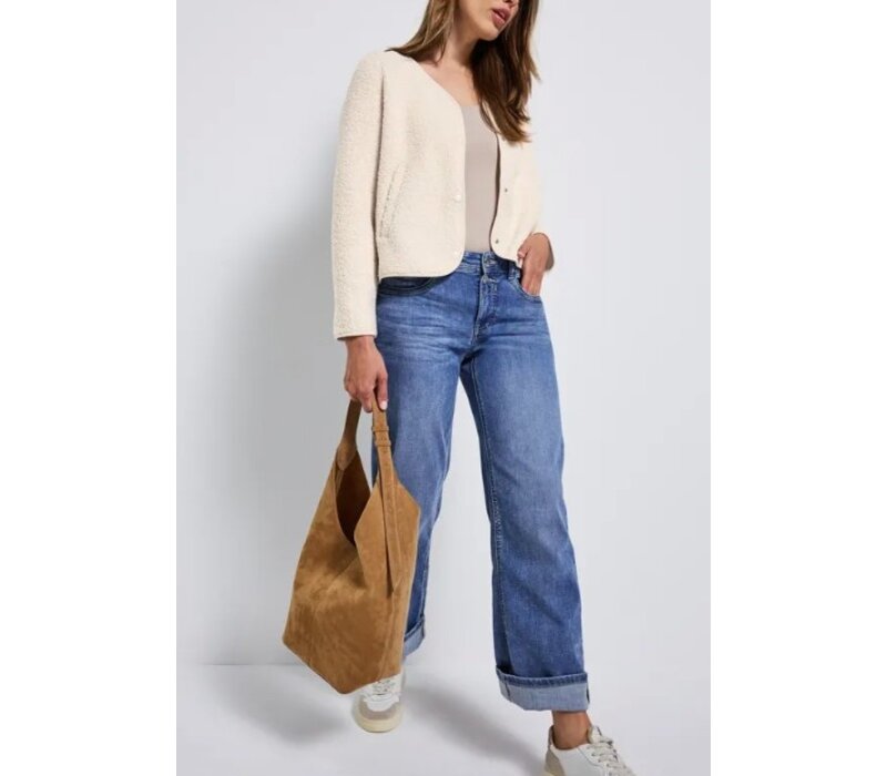 Street One Cool Teddy Jacket Tusk Cream