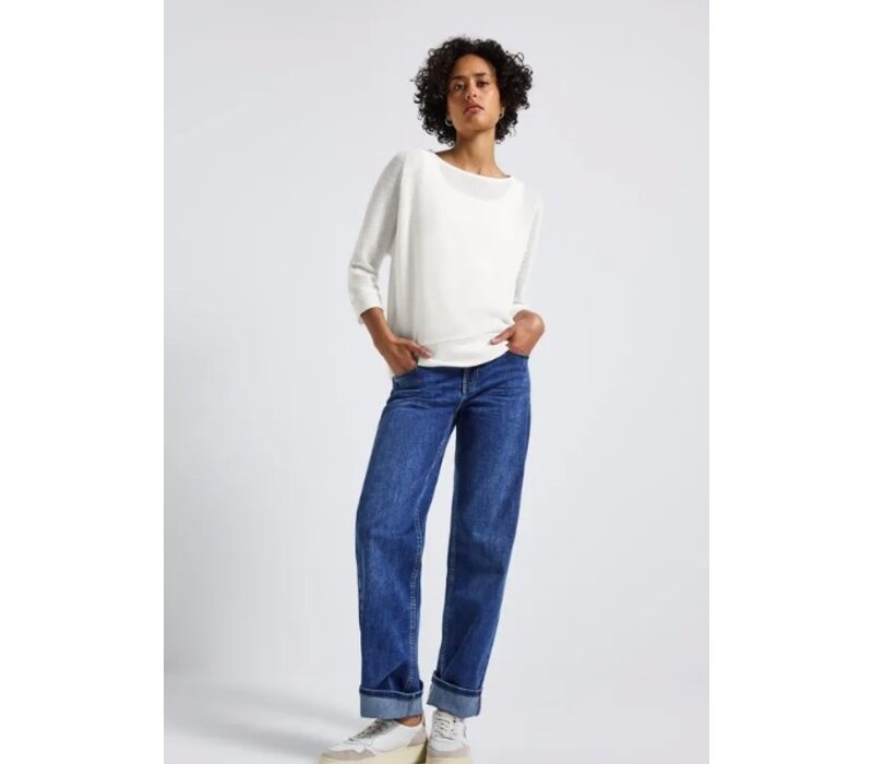 Street One Knit Look Shirt Off White