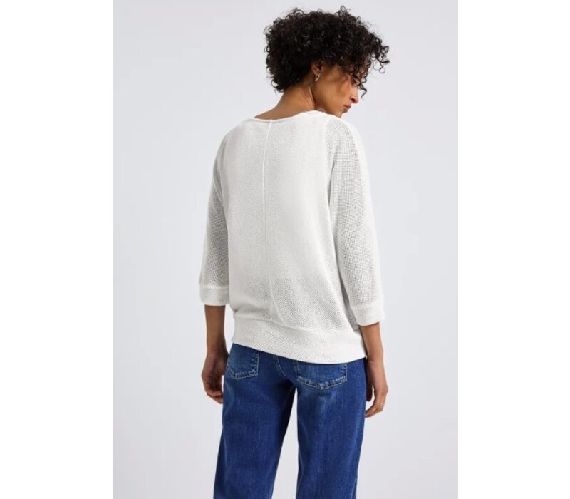 Street One Knit Look Shirt Off White