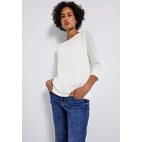 Street One Knit Look Shirt Off White
