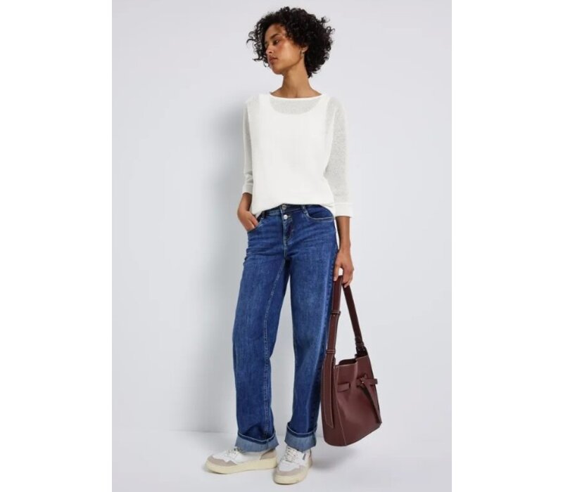 Street One Knit Look Shirt Off White