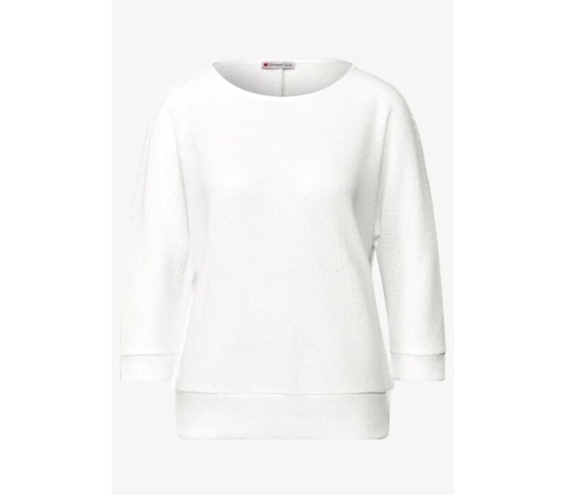 Street One Knit Look Shirt Off White
