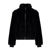 Geisha Jacket Fake Fur Black