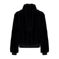 Geisha Jacket Fake Fur Black