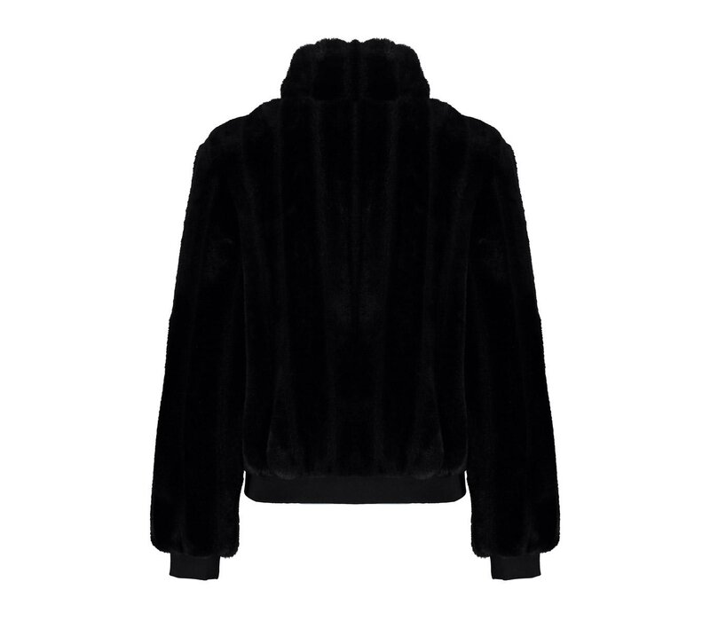 Geisha Jacket Fake Fur Black