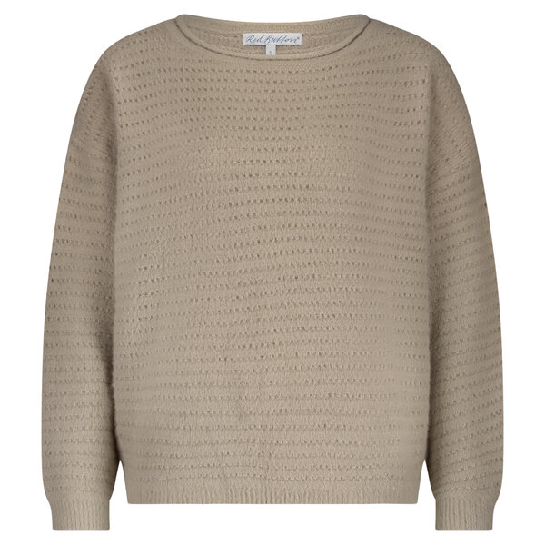 Red Button Fluffy Ajour Sweater  Red Button Fluffy Ajour Sweater