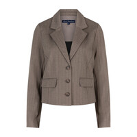 Red Button Skipper Punta Pinstripe Warm Taupe