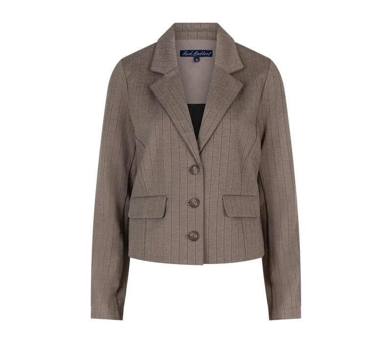 Red Button Skipper Punta Pinstripe Warm Taupe