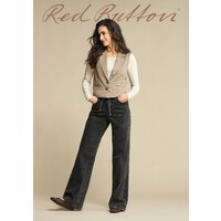 Red Button Gilet Punta Pinstripe Warm Taupe