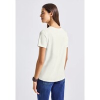 Street One Shaded Partprint Shirt Off White