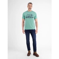 Lerros T-Shirt Serafino Fjord Blue