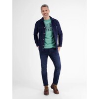 Lerros T-Shirt Serafino Fjord Blue