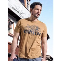 Lerros T-Shirt Serafino Light Coffee