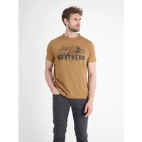 Lerros T-Shirt Serafino Light Coffee
