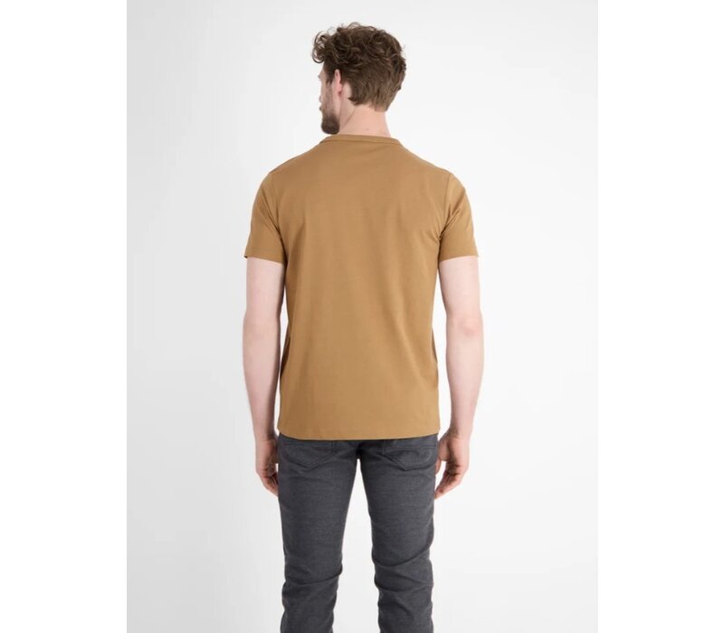 Lerros T-Shirt Serafino Light Coffee