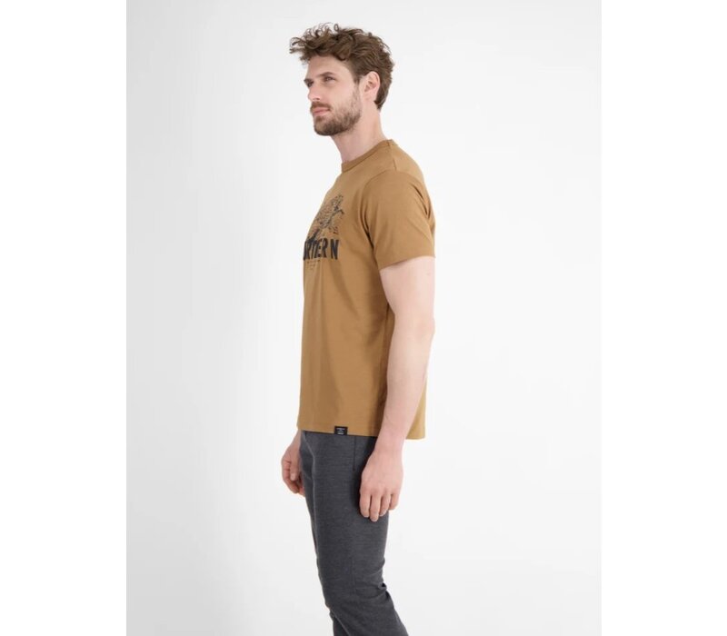 Lerros T-Shirt Serafino Light Coffee