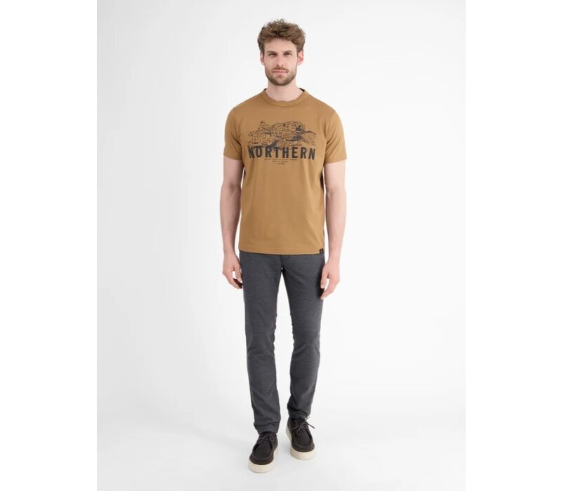 Lerros T-Shirt Serafino Light Coffee
