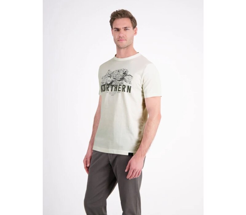 Lerros T-Shirt Serafino Broken White