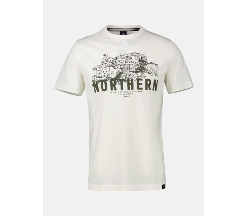 Lerros T-Shirt Serafino Broken White