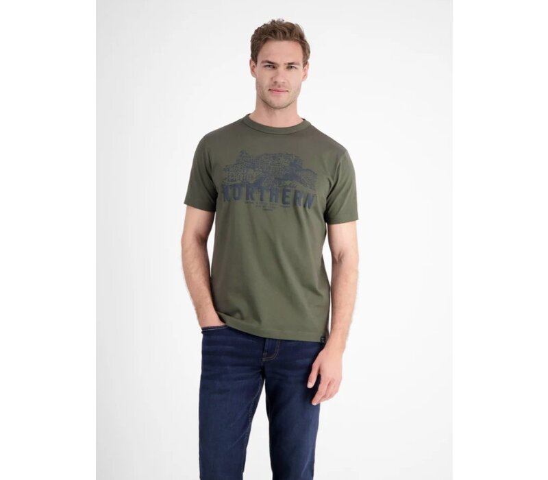 Lerros T-Shirt Serafino Nordic Olive