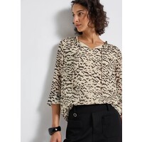 Street One Chiffon Tunic Blouse Smok Morning Beige