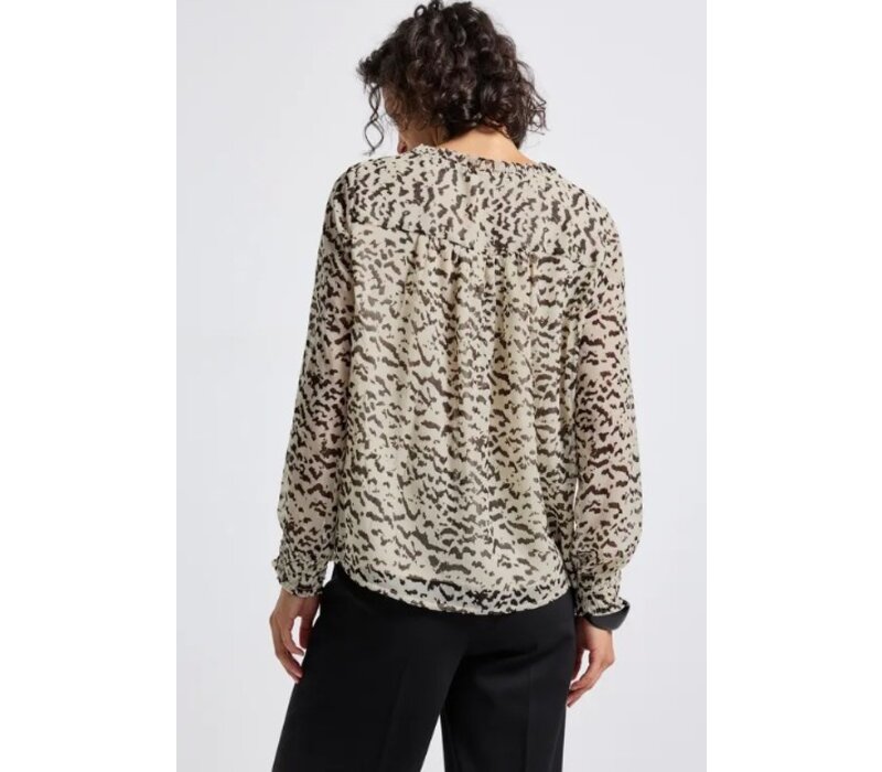 Street One Chiffon Tunic Blouse Smok Morning Beige