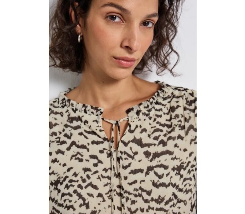 Street One Chiffon Tunic Blouse Smok Morning Beige